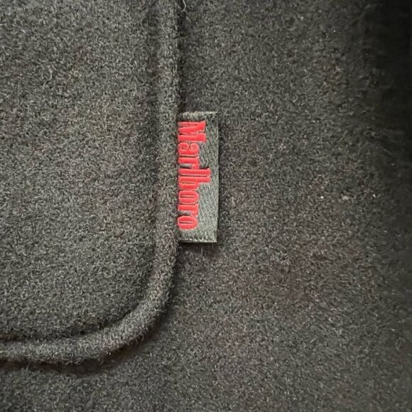 Vintage 90s Marlboro Classics Mens Jacket Coat Red Black Reversible Wool Sz L - Picture 9 of 11